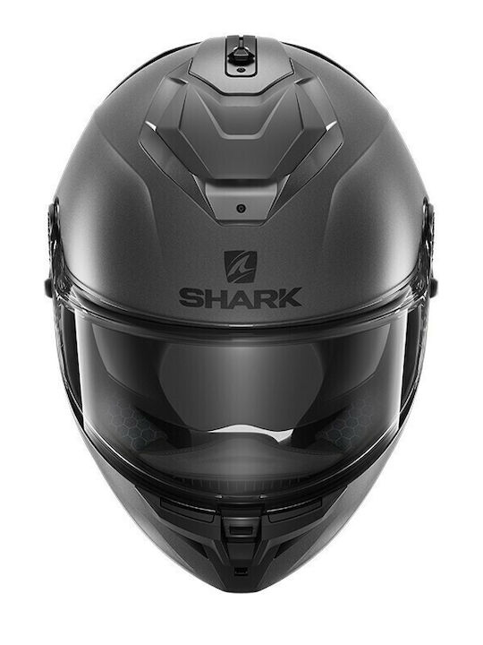 Shark Spartan GT Blank Full Face Helmet with Pinlock and Sun Visor ECE 22.05 Anthracite Matt HE7051EL