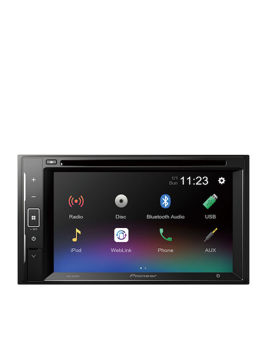 Pioneer Auto-Audiosystem 2DIN (Bluetooth/USB/AUX/WiFi/GPS/Apple-Carplay/Android-Auto) mit Touchscreen 6.2" & Abnehmbares Bedienfeld