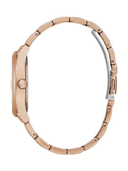 Guess Aura Damen Uhr mit Rose Gold Metallarmband