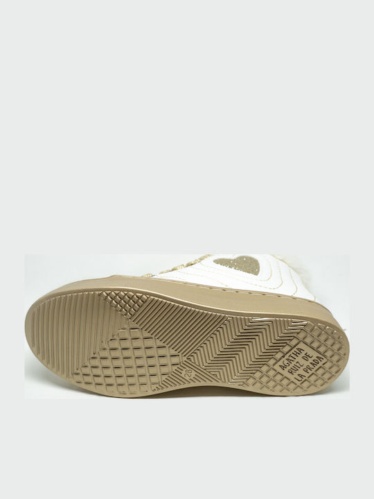 Kinder Sneakers Hoch Anatomisch Weiß