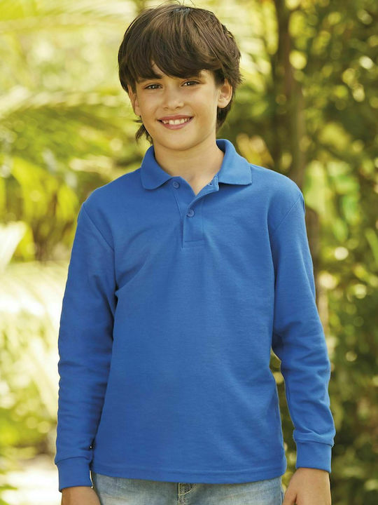 Kids' Polo Long Sleeve Blue