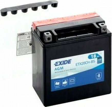 Exide Motorradbatterie YTX20CH-BS 230A mit Kapazität 18Ah