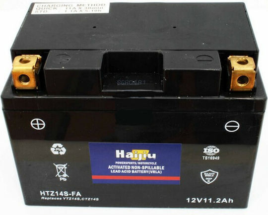 HaiJiu Μπαταρία Μοτοσυκλέτας HTZ14S-BS / YTZ14S-BS με Χωρητικότητα 11.2Ah