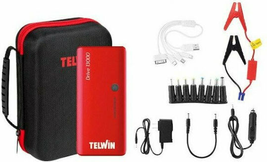 Telwin Drive 13000 Portable Car Battery Jump Starter 1500A with Power Bank / Φακό / USB 12V