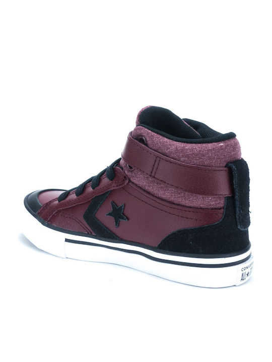 Pro Blaze Strap Hi Kids Sneakers High with Scratch Burgundy