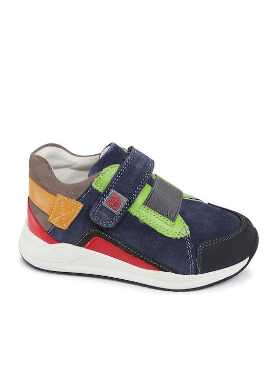 201356 Παιδικά Sneakers High Ανατομικά με Σκρατς Navy Μπλε