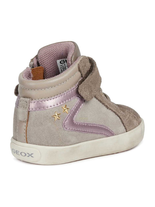 Kilwi Παιδικά Sneakers High Ανατομικά με Σκρατς Μπεζ