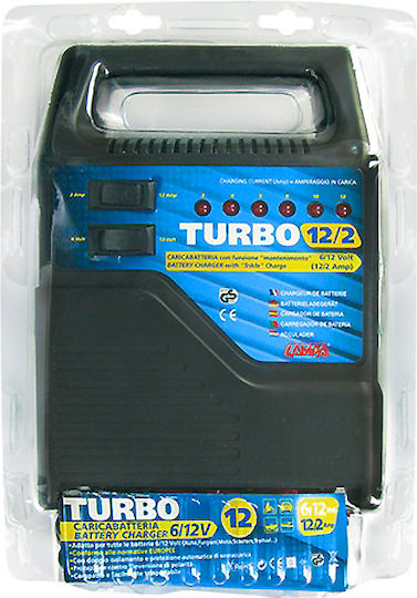 Lampa Turbo 2/12 A Încărcător și Întreținător Baterii Auto și Motocicletă 6/12V