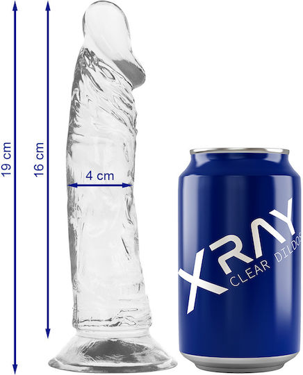 Dream Love XRay Cock Ρεαλιστικό Dildo με Βεντούζα Clear 19cm