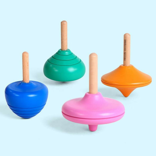 iwood Дървена Въртяща Се Върха Spinning Top MWSJ За 3+ Години