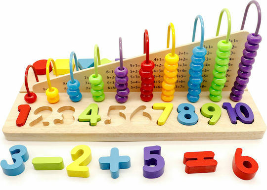 Ecotoys Άβακας Abacus made of Wood for 1-3 Years Old