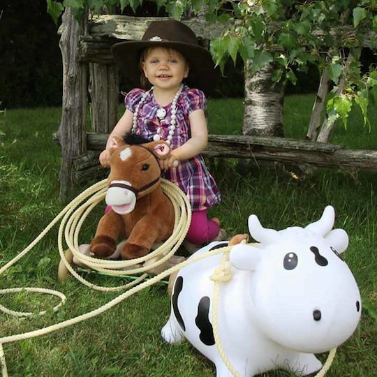 Kidzzfarm Hop Hop Cow Bella for 1+ years Years White 40cm.