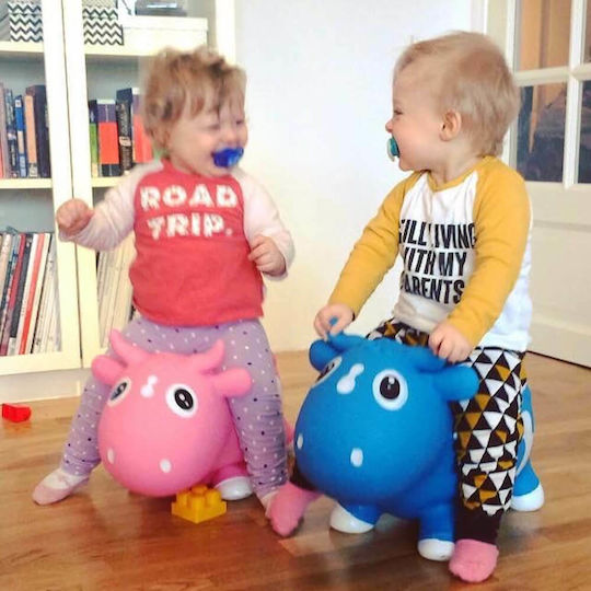 Kidzzfarm Hop Hop Cow Bella for 1+ years Years Pink 40cm.