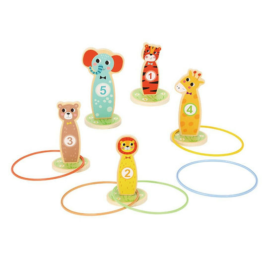Tooky Toys Outdoor Sports Toys Wooden Corinas with Rings