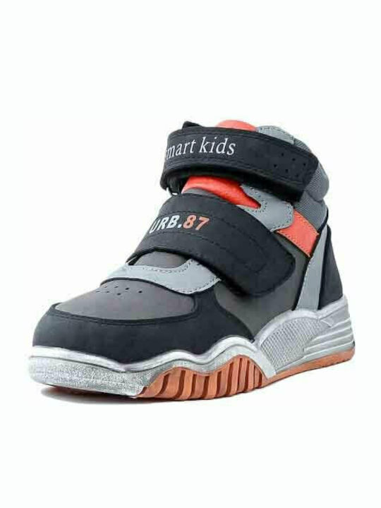 SmartKids Kids Sneakers High with Scratch Black