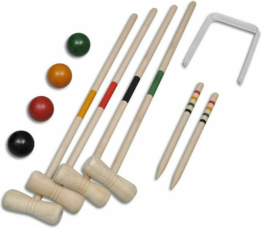 vidaXL Spielzeug Zielübungen Outdoor Set Krocket 4 Spieler