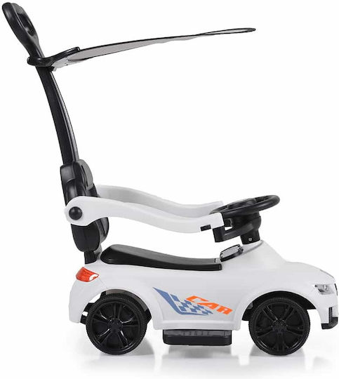 Moni Victory Αυτοκινητάκι Ride On με Χειρολαβή για 12+ μηνών Λευκό