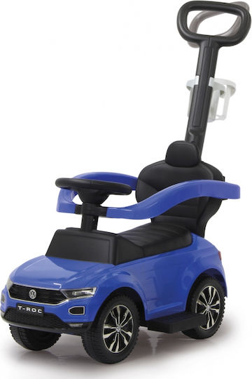Jamara Push Car VW T Roc Lauflernhilfe Auto Ride On mit Griff für 12++ Monate 460462 Blau