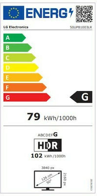 LG Smart Τηλεόραση 50" 4K UHD LED 50UP81003LR (2021)