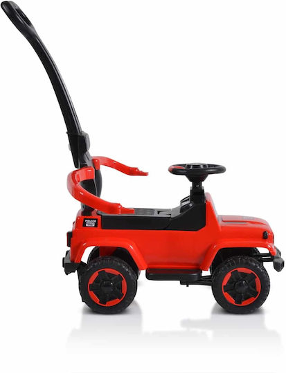 Moni Police Car Ride On with Parental Handle for 12+ Months Red