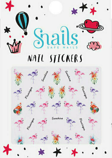 Snails Nail Stickers Flamingos Joc de Manichiură