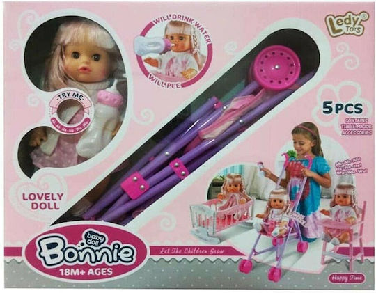 Zita Toys Σετ με Μωρό Κούκλα για 1.5+ Ετών 30 εκ.