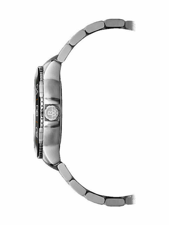 Raymond Weil Tango Dual Time Ανδρικό Ρολόι 42mm Μπαταρίας με Ασημί Μεταλλικό Μπρασελέ