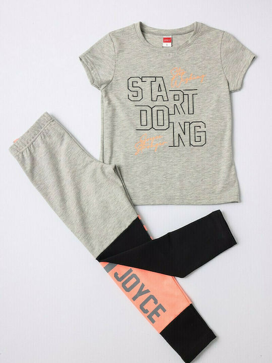 Joyce Kids Set with Leggings Summer 2pcs Gray