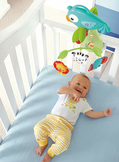 Fisher Price Мобиле Детско легло с музика и въртене Rain Forest за 0++ месеца