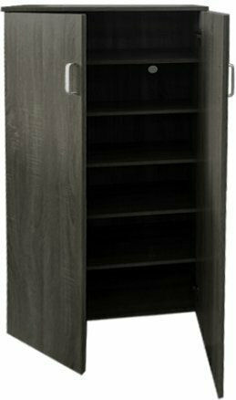 Wooden Shoe Organizer With 6 Gray Shelves 60x32x122cm 63-35228-30 Wooden Shoe Organizer With 6 Gray Shelves 60x32x122cm 63-35228-30
