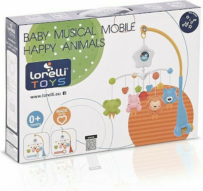 Lorelli Carusel Pătuț cu muzică Happy Animals pentru 0++ Luni 10310260002