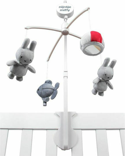 Baby Oliver Cot Mobile with Mirror with Rotating Miffy Fun At Sea for Newborns