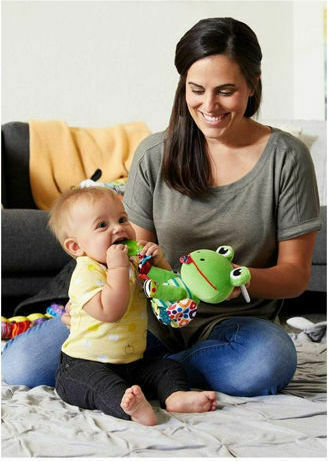 Lamaze Окачен Играчка За автомобил с гризалка Jibber Jabber Jake Frog за 0++ Месеца
