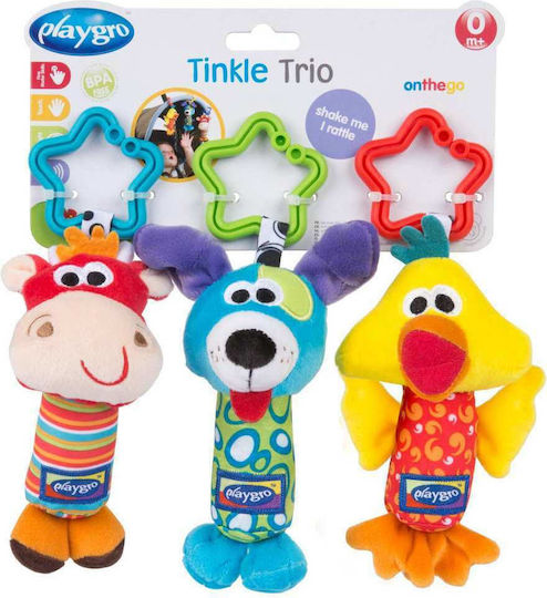 Playgro Κρεμαστό Παιχνίδι Κούνιας και Καροτσιού Tinkle Trio για Νεογέννητα