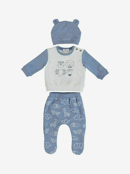 Mayoral Kids Set with Pants Winter 3pcs Light Blue