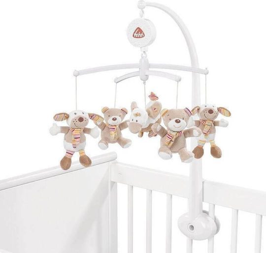 Fehn Mobile for Cot with Music Dog, Duck, Teddy