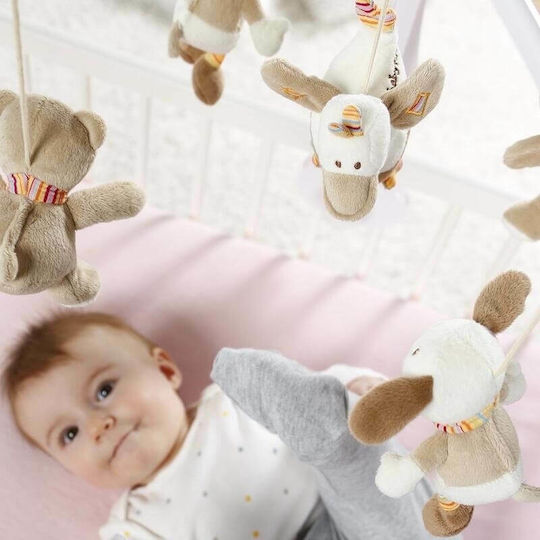 Fehn Mobile for Cot with Music Dog, Duck, Teddy