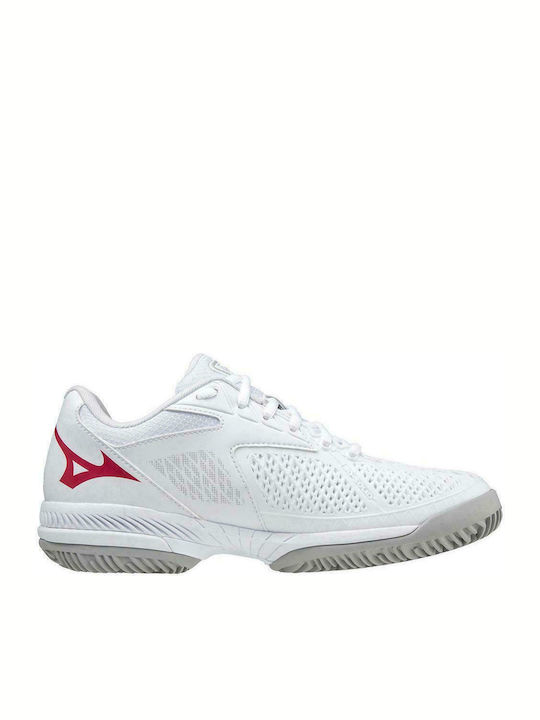 Mizuno Wave Exceed Tour 4 Γυναικεία Παπούτσια Τένις για Χωμάτινα Γήπεδα Λευκά