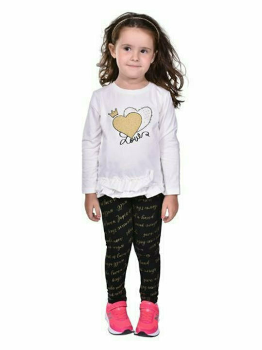 Joyce Kids Set with Leggings Winter 2pcs White