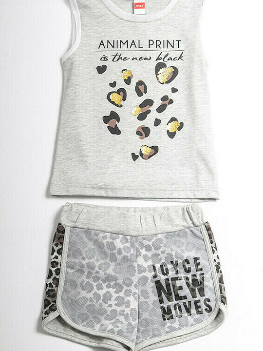 Joyce Kids Set with Shorts Summer 2pcs Gray