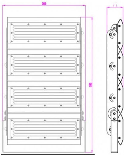 Universe Στεγανός Προβολέας LED 200W Ψυχρό Λευκό 5000K IP65