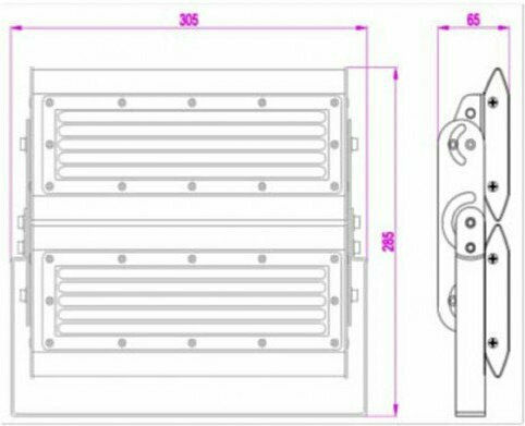 Universe Στεγανός Προβολέας LED 100W Ψυχρό Λευκό 5000K IP65