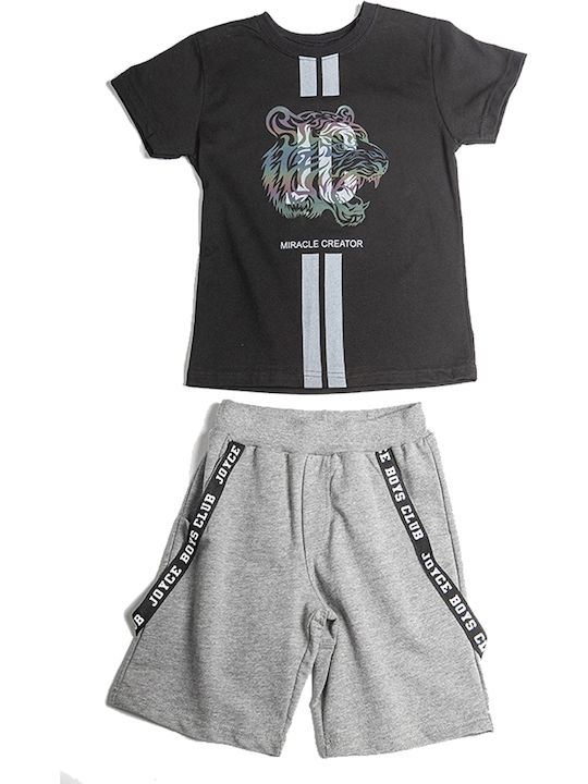 Joyce Kids Set with Shorts Summer 2pcs Black