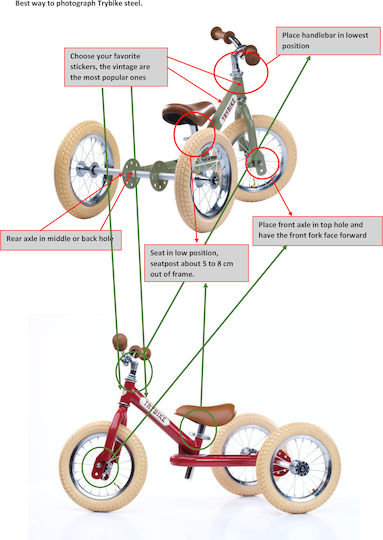 Trybike Steel Μετατρεπόμενο για 1-6 Ετών Λευκό