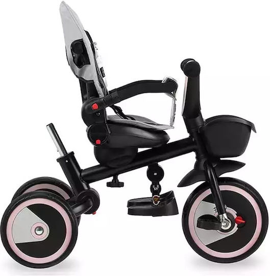 Momi Kids Tricycle Bicycle Invidia Convertible with Storage Space, Tent & Parental Handle for 9+ Months Gray