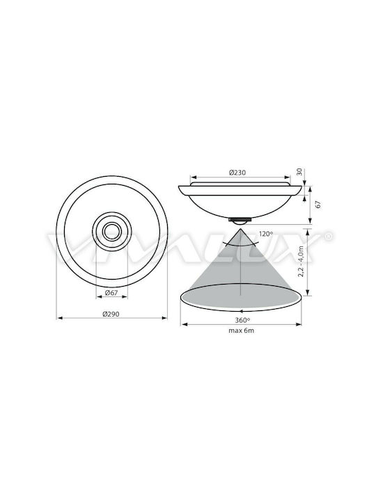 Vivalux Leda Ceiling Mount Light 29pcs White with Integrated LED