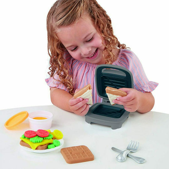 Hasbro Play-Doh Plasticine Game Kitchen Creations Cheesy Sandwich For 3+ Years 7pcs