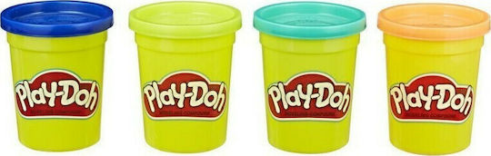 Hasbro Play-Doh 4 Теста за Моделиране Пластелин Wild за 2+ Години Лайм, Синьо, Зелено, Оранжево