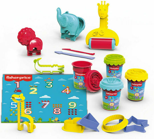 Fisher Price Plasticine Play-Doh Game Set Carry Case for 3+ Years 4 Pieces