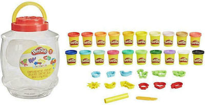 Hasbro Play-Doh 20 Plastiline Moi de Plastilină Bucket Of Fun pentru 3+ Ani F1530